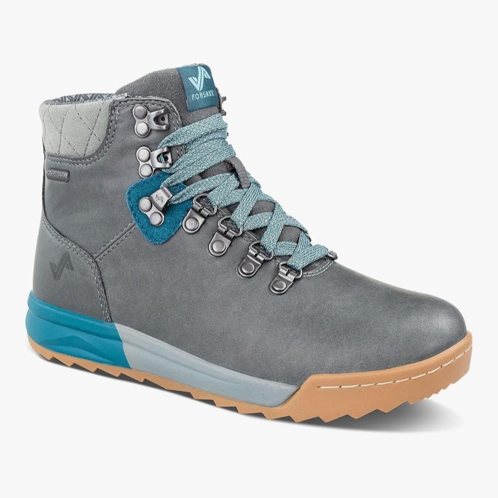 Forsake Women's Patch Waterproof Lace Up Sneaker Boot In Charcoal Size 7.5
